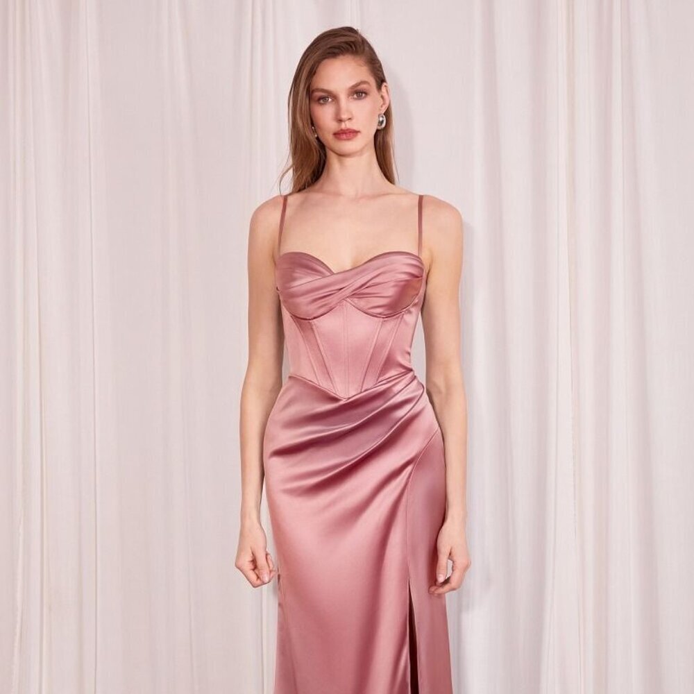 New Sheath Sleeveless Evening Dress w/ Sweetheart Neck & Sexy Leg Slit CD T608